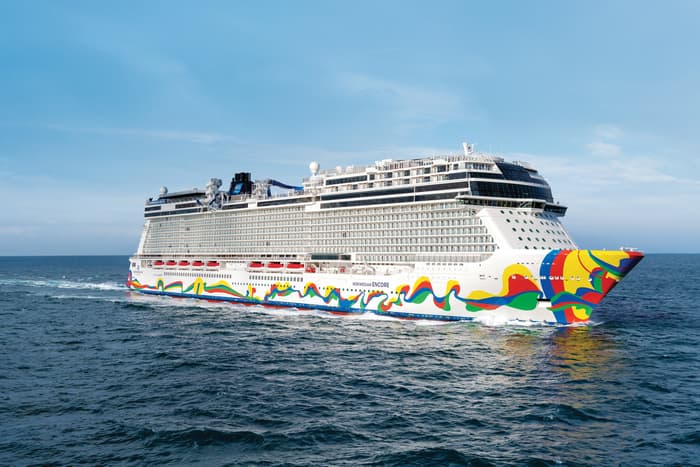 Norwegian Encore at sea