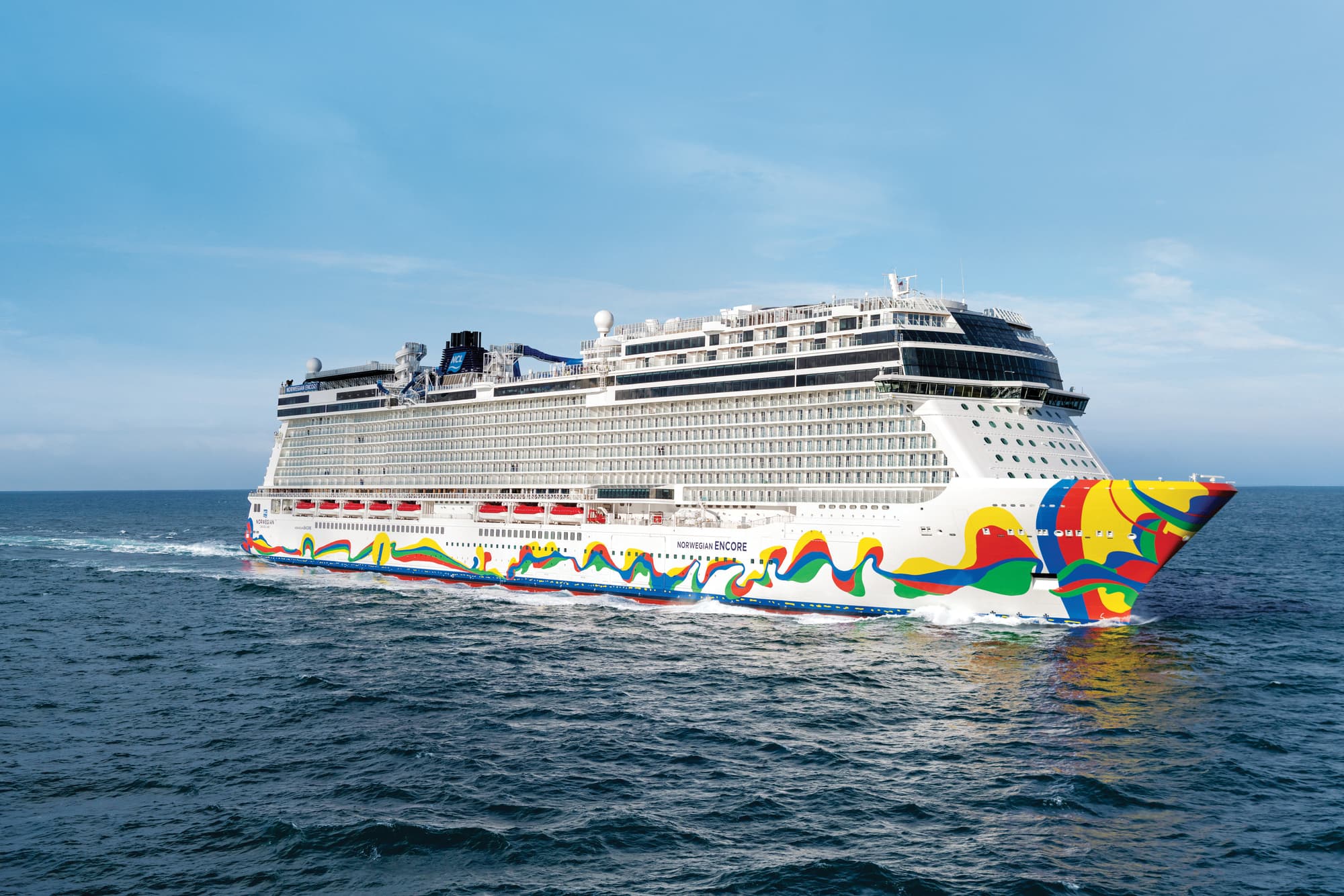 Norwegian Encore at sea