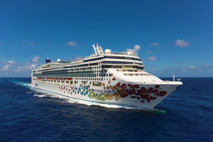 Norwegian Gem at sea