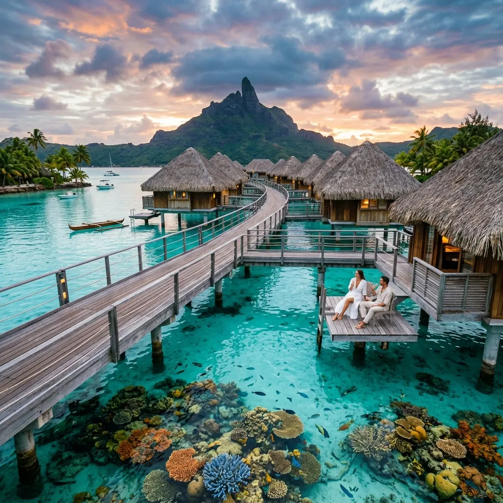Beautiful Oceania waters and island view